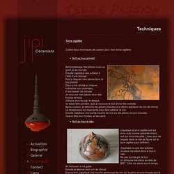 Techniques de céramique: raku, terre sigillée, émaux, tour etc...