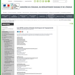 CETE (centres d’études techniques de l'équipement)