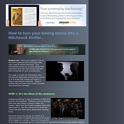 Film Techniques of Alfred Hitchcock - suspense, camera angles, style, editing, basics