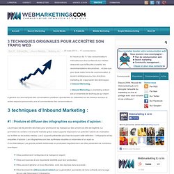 3 techniques originales pour accroître son trafic web