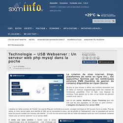 Technologie – USB Webserver : Un serveur web php mysql dans la poche