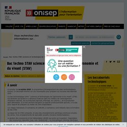 Bac techno STAV sciences et technologies de l'agronomie et du vivant