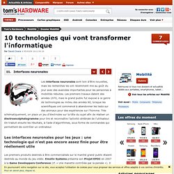 Interfaces neuronales - 10 technologies qui vont transformer l'informatique