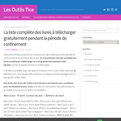 Liste de sites où télécharger des livres gratuitement pendant le confinement