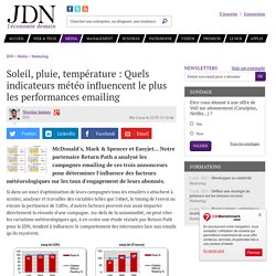 Soleil, pluie, température : Quels indicateurs météo influencent le plus les performances emailing