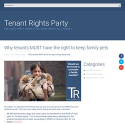 Why tenants MUST have the right to keep family pets