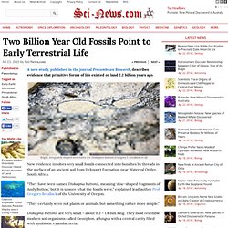 Two Billion Year Old Fossils Point to Early Terrestrial Life