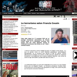 Le terrorisme selon Francis Cousin