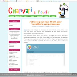 J'ai testé pour vous TACIT, pour travailler la compréhension