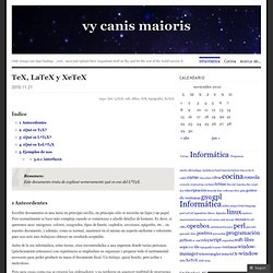 TeX, LaTeX y XeTeX