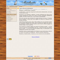 Texte créé par le Politophore