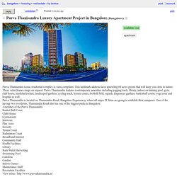Purva Thanisandra Luxury Apartment Project in Bangalore