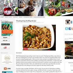 Thanksgiving Stuffing Recipe