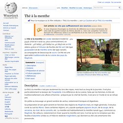 Thé à la menthe