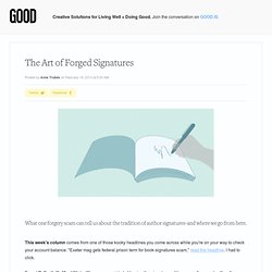 The Art of Forged Signatures - Culture