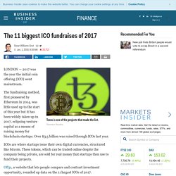 The 11 biggest ICO fundraises of 2017