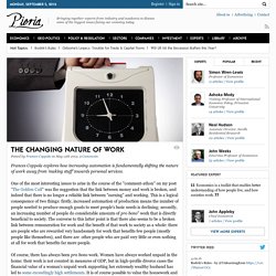 The changing nature of work