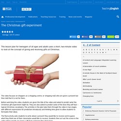 The Christmas gift experiment
