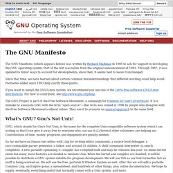 The GNU Manifesto