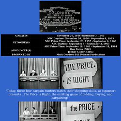 The [Original] Price is Right