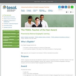 The TESOL Teacher of the Year Award
