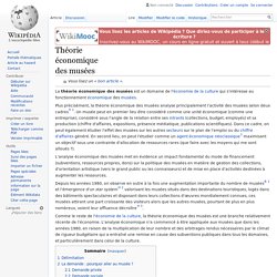 Théorie économique des musées