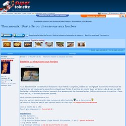 Thermomix: Bastelle ou chaussons aux herbes