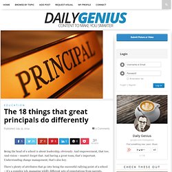 The 18 things that great principals do differently