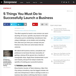 5 Things You Must Do to Successfully Launch a Business