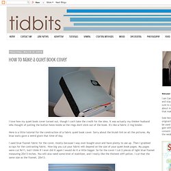 How to Make a Quiet Book Cover