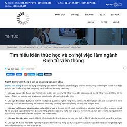 Tìm hiểu kiến thức học và cơ hội việc làm ngành Điện tử viễn thông