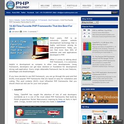 14 All-Time Favorite PHP Frameworks That Are Best For 2015