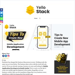 Tips to Create New Mobile App Development