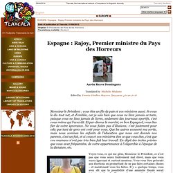 Espagne : Rajoy, Premier ministre du Pays des Horreurs