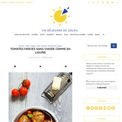 Tomates farcies sans viande comme en Ligurie