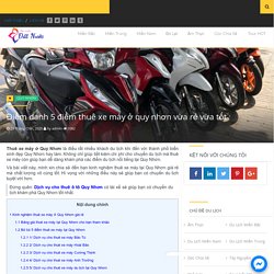 TOP 5+ điểm thuê xe máy ở Quy Nhơn giá rẻ - uy tín