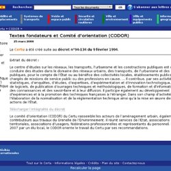 CERTU (Le centre d’études sur les réseaux, les transports, l’urbanisme)