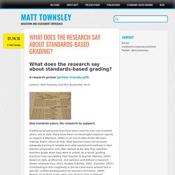 What does the the research say about standards-based grading?