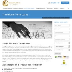 Traditional Term Loans - Crestmont Capital