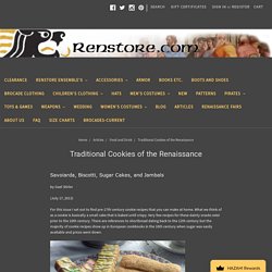 Renaissance Cookies (Recipe)