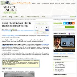 Using Flickr in your SEO & Traffic Building Strategy
