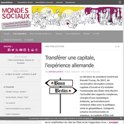 Transférer une capitale, l’expérience allemande