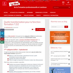 Quelle transformation pour la fonction formation ?