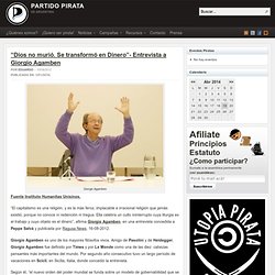 “Dios no murió. Se transformó en Dinero”- Entrevista a Giorgio Agamben