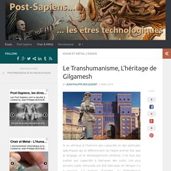 Le Transhumanisme, L’héritage de Gilgamesh – Post-Sapiens, les êtres technologiques