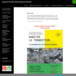 Approches Critiques du Développement Durable
