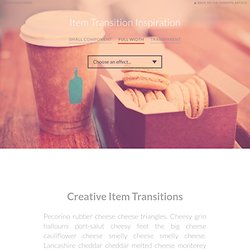 Item Transition Inspiration