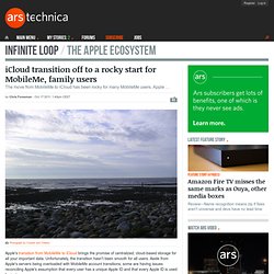 iCloud transition off to a rocky start for MobileMe, family users