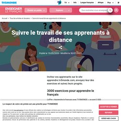 Suivre le travail de ses apprenants à distance