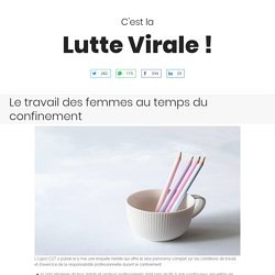 Le travail des femmes au temps du confinement